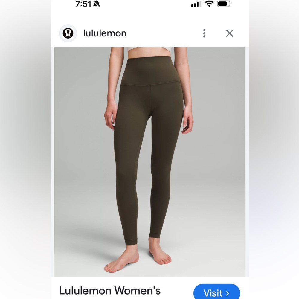 lululemon athletica Women's Olive High-Rise Leggings